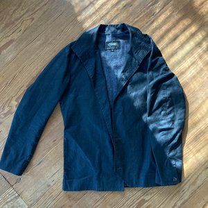 18 Waits Black Baumer Jacket Waxed Cotton Men's Small Made in Canada